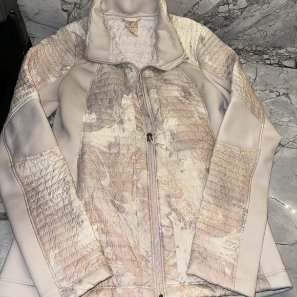 Calia by Carrie Underwood XS Full Zip Hybrid Quilted Pink Marble Swirl Jacket - Picture 1 of 4
